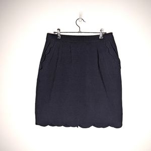 Brixton Ivy navy blue scalloped hem with pockets